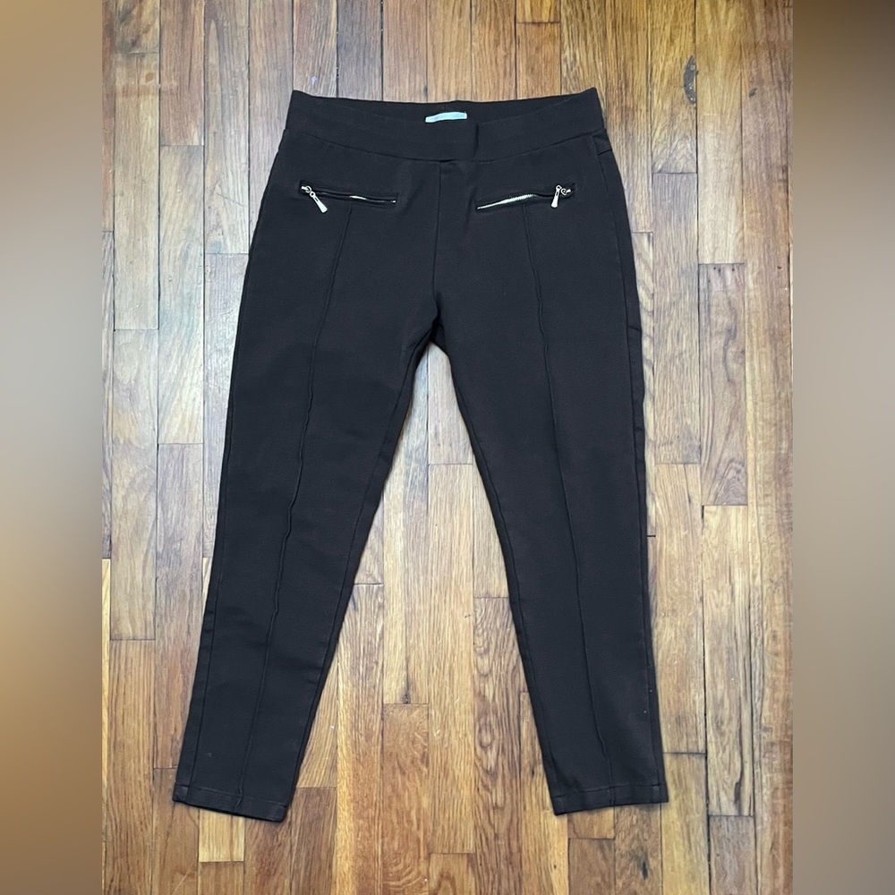 low rise brown pants